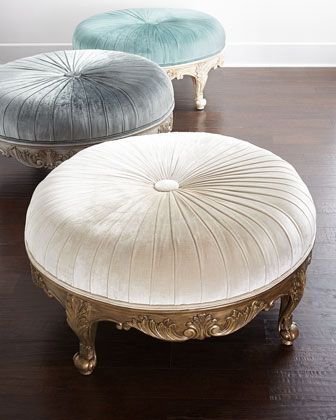 Massoud Scala Light Round Ottoman